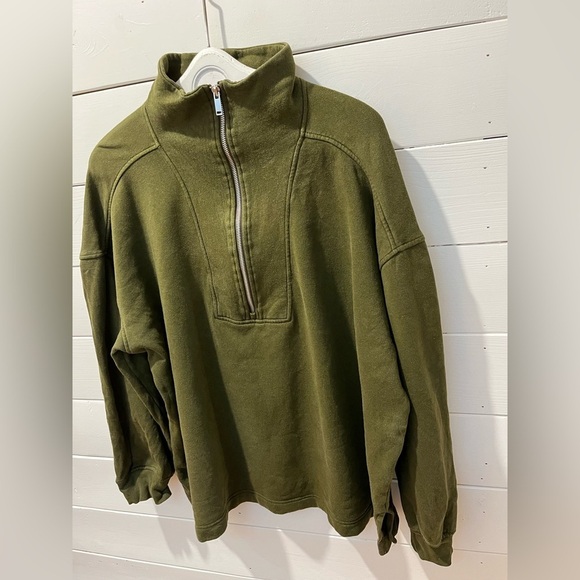 💚 Olive Green Half-Zip Pullover – Old Navy – Size XL💚 - Picture 6 of 7